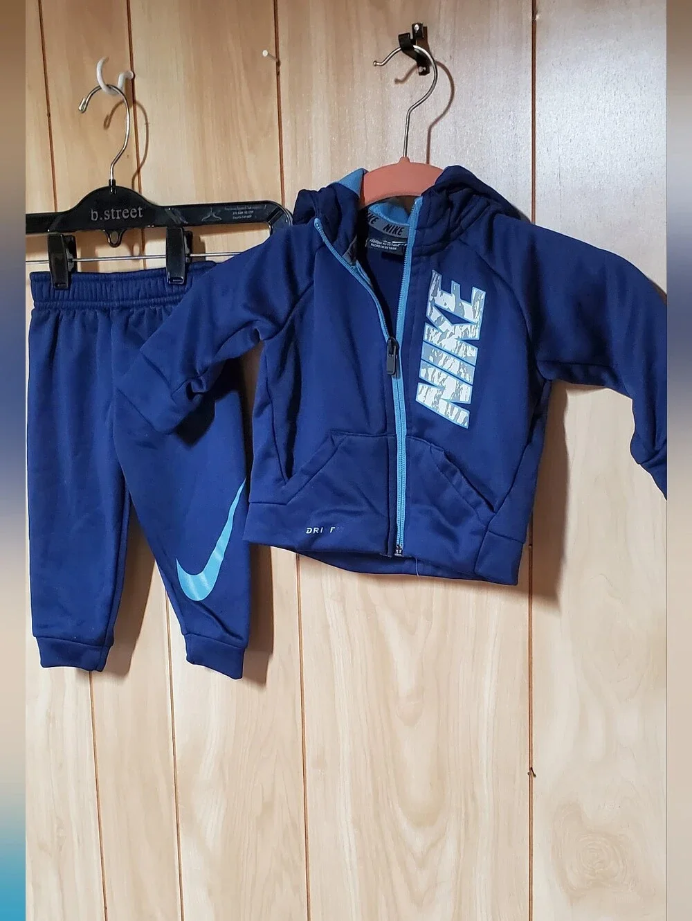 Nike 12M Toddler Boy Blue Dri-FIT Full-Zip Hoodie & Joggers ABSOLUTELY ADORABLE